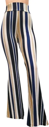 Miniatura 48 de ShopMyTrend - Pantalones de yoga largos con piernas anchas y acampanadas estilo palazzo, con cintura alta, para mujer