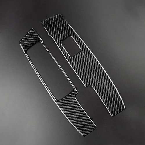 Miniatura 6 de Fibra de carbono, para accesorios de Mercedes Benz, calcomanía para panel de interruptor de elevador de ventana de puerta de automóvil para Mercedes