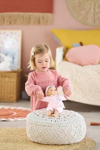 Miniatura 7 de Corolle Bébé Calin Mila - Muñeca bebé niño suave de 12" con aroma a vainilla, atuendo rosa y ojos para dormir para niñas de 18 meses en adelante