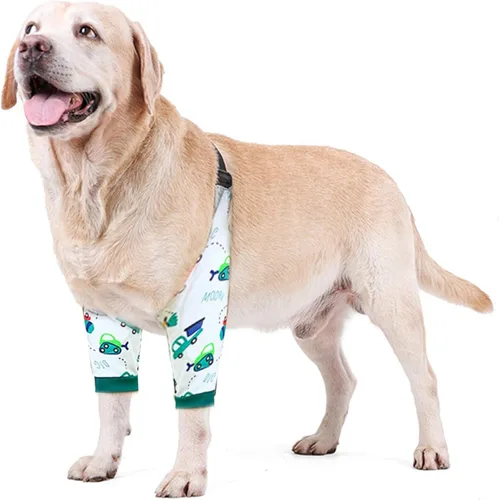 Miniatura 8 de Manga de recuperación para perros con banda elástica para piernas o articulaciones lesionadas, tirantes ajustables para patas delanteras de rosado