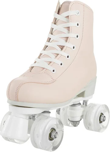 Miniatura 2 de Jessie Roller Skates for Women Men, High Top PU Leather Classic Double-Row, Indoor Outdoor, Beginner