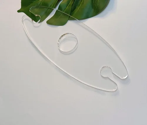 Miniatura 7 de Plantilla de acrílico transparente para vino, plantilla acrílica cortada con láser, plantilla de enrutador para carpinteros y fabricantes (modelo 1)