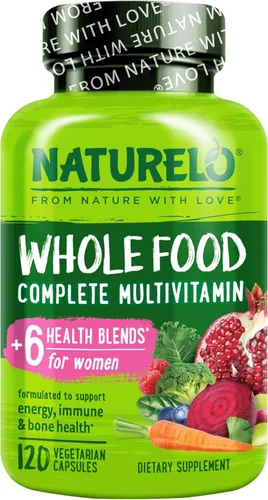 NATURELO Multivitamínico de Alimentos Integrales para Mujeres - con Vitaminas, Minerales y Extractos Orgánicos - Suplemento para Energía y Salud del