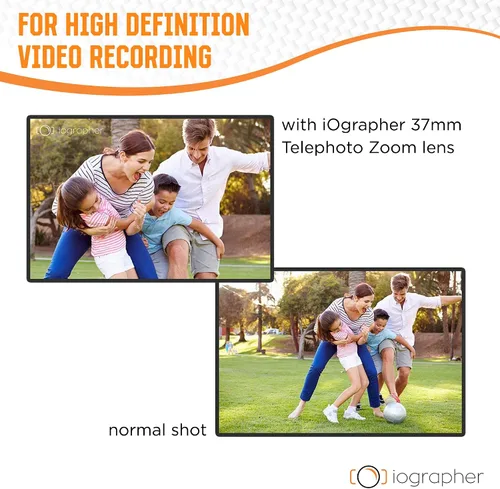 Miniatura 6 de iOgrapher Lente de zoom de teleobjetivo 2X de 1.457 in, accesorios de fijación de lente para smartphone y tableta, actualización a cámara