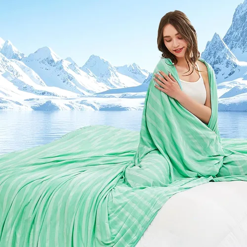 Miniatura 26 de GOHERO Manta refrescante de verano de 50 x 70 pulgadas para personas que duermen con calor Arc-Chill Q-Max >0.45 fibra fresca, mantiene fresca