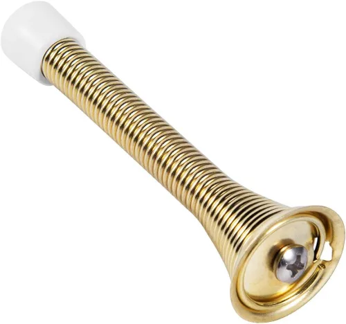 Miniatura 8 de KISEER Paquete de 12 topes de puerta de resorte de 3 1/4 pulgadas, flexibles y resistentes, con puntas de parachoques de goma a prueba de óxido Oro