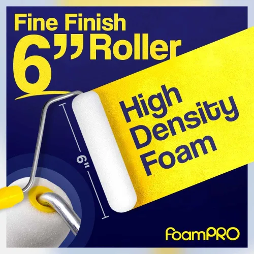 Miniatura 3 de FoamPRO 163, repuesto de rodillos finos de pintura de espuma de alta densidad con acabado fino, 2 unidades, 176