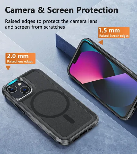 Miniatura 454 de FNTCASE Funda para iPhone 13 Pro-Max: Fundas magnéticas transparentes compatibles con Magsafe Slim anti amarillamiento protección contra caídas
