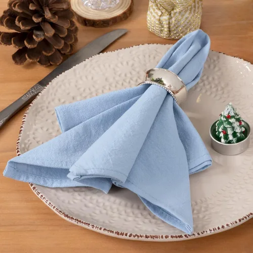 Miniatura 15 de Socomi Servilletas de tela beige de verano, lavables, reutilizables, a granel, de lino, algodón, juego de 4 servilletas de 17 x 17 pulgadas