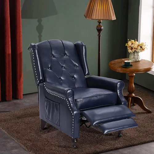 Miniatura 9 de Silla Reclinable Wingback - Sillón Reclinable Acolchado - Silla Reclinable de Masaje con Calor - Sillón Reclinable de Tela Push Back con Control