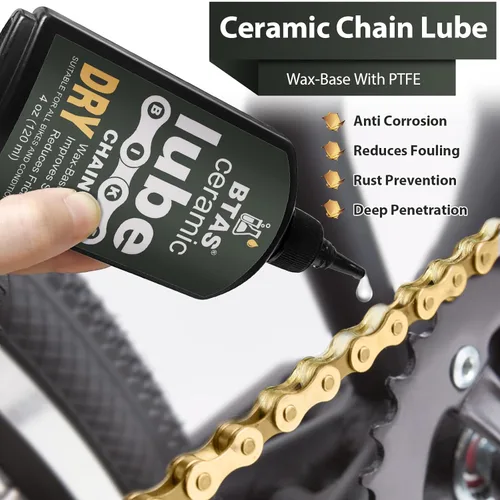 Miniatura 3 de BTAS Lubricante de Cera Seca para Cadena de Bicicleta 4 oz para Carretera, Bicicleta de Montaña, MTB y Aceite Lubricante de Cadena de Bicicleta