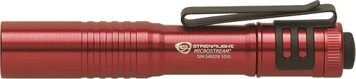 Miniatura 2 de Streamlight 66323 MicroStream linterna ultra compacta de 45 lúmenes y 420 candelas EDC con batería alcalina AAA, empaquetado transparente al por Rojo
