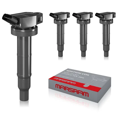 Miniatura 30 de Marsram Paquete de bobinas de encendido UF247 y bujía de iridio doble 4503 compatible con Toyota 2000-2008 Corolla 2000-2005 MR2 Spyder Celica