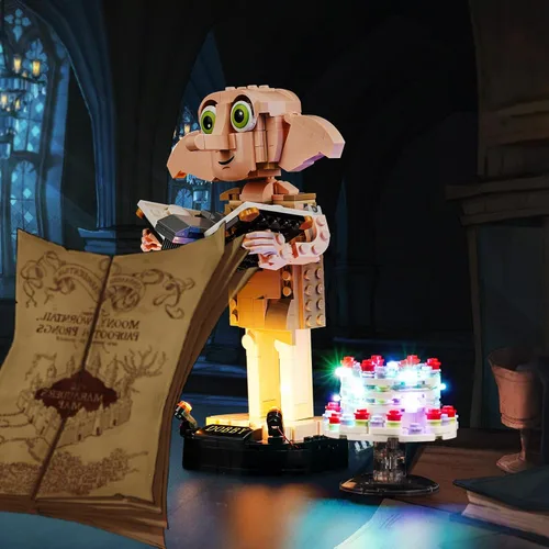 Miniatura 4 de BrickBling Luz LED compatible con Lego Dobby The House-Elf 76421, luces creativas compatibles con Lego 76421, no incluye