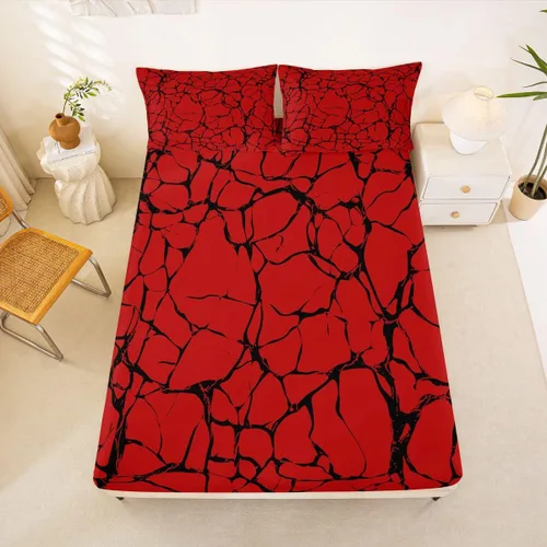 Miniatura 12 de Erosebridal Sábana bajera ajustable de mármol metálico dorado, tamaño individual, sábanas de cama con purpurina dorada negra, diseño de textura