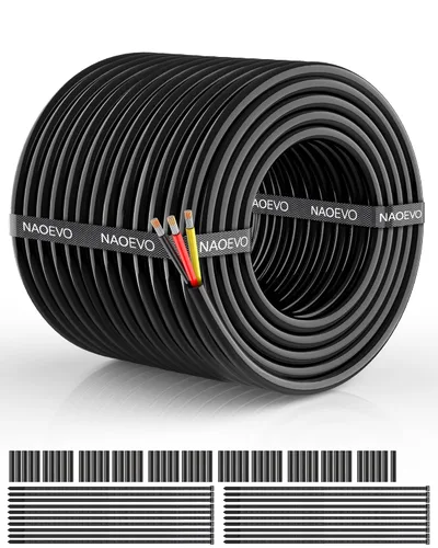Miniatura 19 de NAOEVO Cable eléctrico de calibre 10, 2 conductores, cable de PVC trenzado de 10 AWG, bajo voltaje de 12 V/cobre estañado/cable flexible