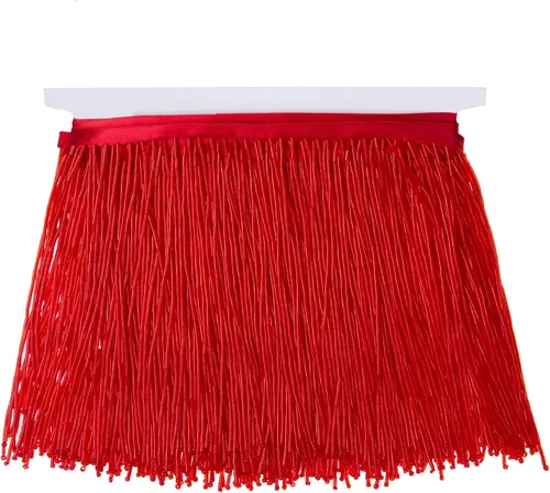 Miniatura 6 de Ribete de flecos con cuentas, cinta con borlas de 4 pulgadas de ancho, 1 yarda de largo para manualidades, decoración de ropa (negro)