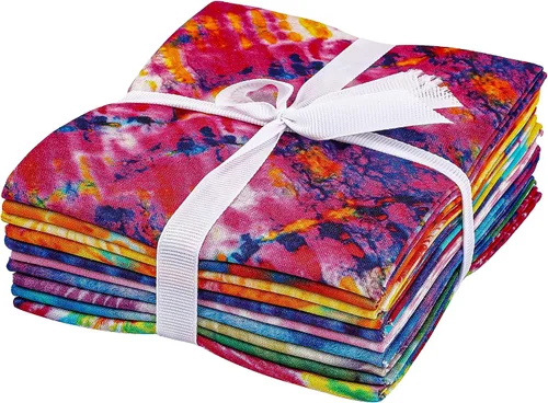 Miniatura 4 de Craftido -25 Opciones- Paquetes de Tela 100% Algodón para Quilting 10pcs Fat Quarters 18"x21"-Peso Medio 5.2 oz- Algodón Suave para Acolchado, Tie