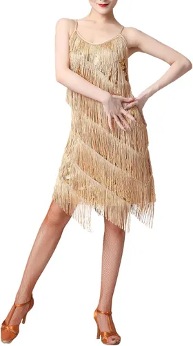 Vestido de lentejuelas de los años 20 con flecos y borlas para mujer, sexy, Gatsby, cóctel, vintage, tango, salón de baile, fiesta de los años 20