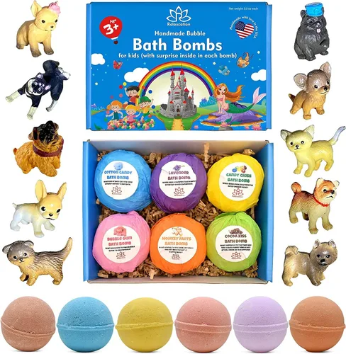 Miniatura 9 de Juego de bombas de baño para niños con juguetes sorpresa en el interior para niños (cachorros pequeños)