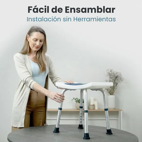 Miniatura 4 de PELEGON Silla de ducha para ducha interior (350 libras), altura ajustable, asiento acolchado, silla de ducha para ancianos y discapacitados, silla