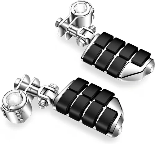 Miniatura 9 de Estriberas cromadas para motocicleta, estriberas de carretera, reposapiés de aluminio, plataformas para pies de motocicleta para Harley Davidson