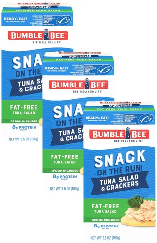 Ensalada de atún Bumble Bee con galletas saladas - Sin grasa - 3.5 oz (Paquete de 3)