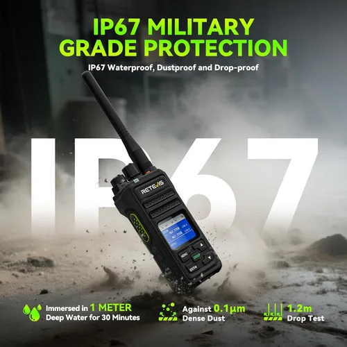 Miniatura 3 de Retevis NR30S Radio de 2 vías de largo alcance, IP67 radios bidireccionales impermeables con micrófono, cancelación de ruido, 2800 mAh, llamada