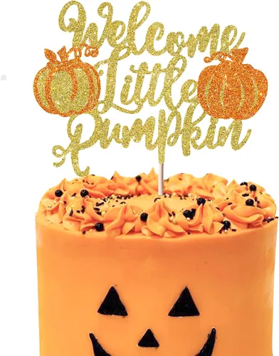 Miniatura 9 de Rsstarxi Paquete de 36 adornos para cupcakes de calabaza pequeña, revelación de género, baby shower, fiesta, decoración de tartas, calabaza