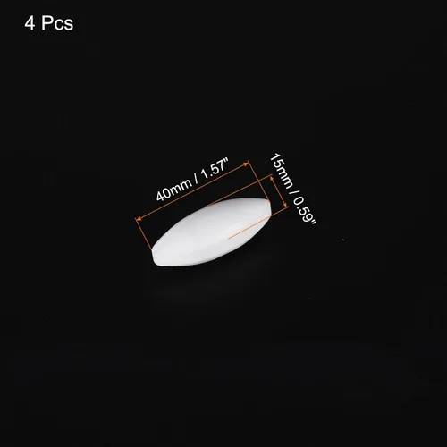 Miniatura 2 de MECCANIXITY Agitador magnético mezclador barra de agitación 40 mm (1.57 ") x15mm verde oliva forma PTFE recubrimiento imán blanco para laboratorio