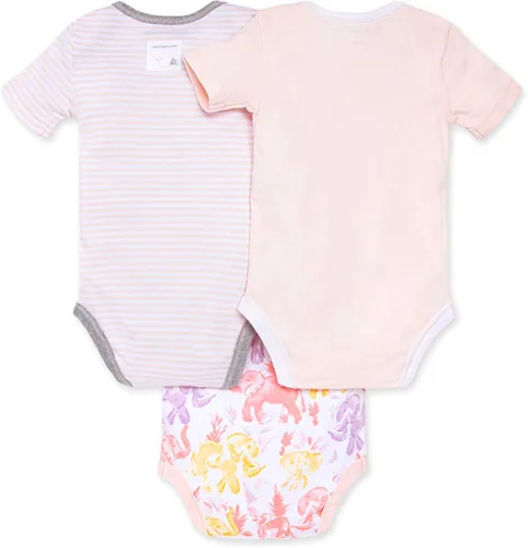 Miniatura 2 de Burts Bees Body de bebé para niños paquete de 3 mangas largas y cortas de una pieza 100 algodón orgánico