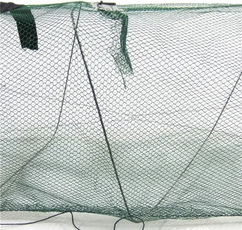 Miniatura 7 de Trampas de cebo portátiles, redes de pesca, plegables, fáciles de usar, trampas de cebo de fundición a mano, trampas de jaula de malla fundida