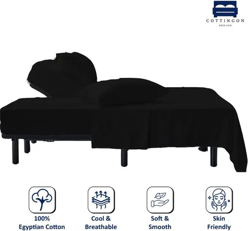 Miniatura 2 de Juego de 4 sábanas de cama King con cabeza flexible de Cottingon, sábans superiores divididas de 34 pulgadas para camas ajustables Sleep Number