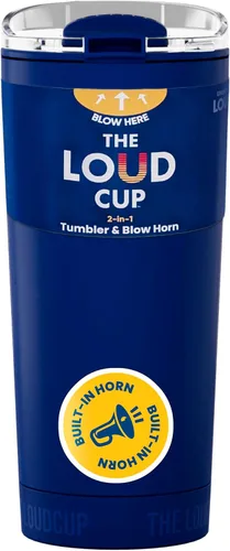 Miniatura 11 de The LoudCup - Botella de agua reutilizable de 23 onzas (blanco hielo) - Vaso de viaje 2 en 1 y Noisemaker - Sin BPA, bocina de soplado y taza