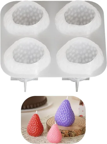 Miniatura 10 de Juego de 2 moldes de silicona para frutas, molde pequeño para decoración de pasteles, chocolate, dulces, resina, arcilla, mini molde de sandía