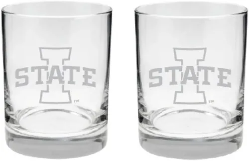 Miniatura 22 de Texas A&M Aggies - Juego de 2 vasos (2 caras), acabado satinado, roca (o whisky)