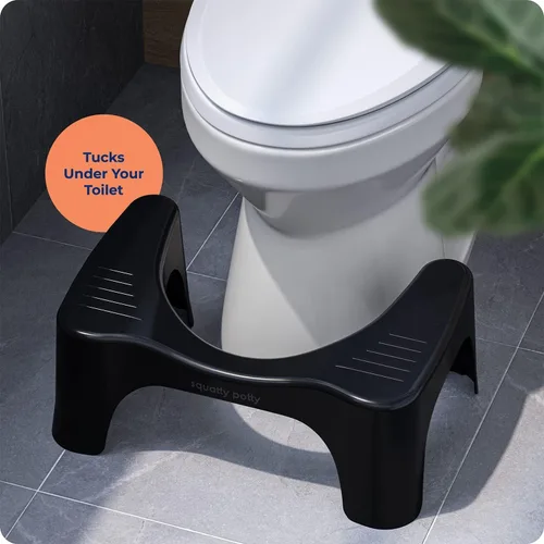 Miniatura 8 de Squatty Potty The Original - Taburete de inodoro de baño, ligero curvo con diseño elegante y moderno, negro, 7 pulgadas