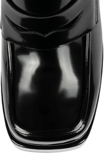 Miniatura 4 de Jeffrey Campbell LAXED Double-stacked Platform Loafer Pump Boots BLACK BOX