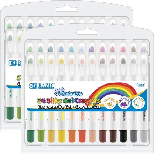 Miniatura 11 de BAZIC PRODUCTS Crayones de gel sedosos, 12 colores, lavables