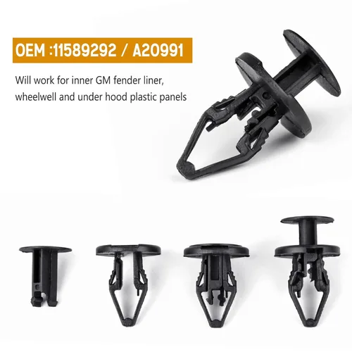 Miniatura 5 de UNIGT 3 en 1 Clips para defensa GM A20991 Compatibles con 11589292 sujetador de parachoques, remache 21030249 panel de guarnición de puerta