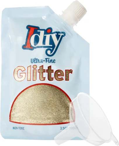 Miniatura 13 de iDIY - Brillantina ultra fina azul aguamarina (3.5 onzas), purpurina extrafina con bolsa de boquilla fácil de verter y embudo para resina, slime