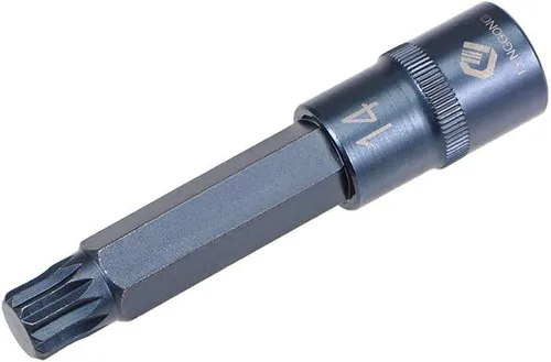 uxcell 1/2" Drive x M14 (0.551 in) Triple Square Spline Bit Socket, brocas de acero S2, enchufes CR-V 4" de longitud (solo para uso manual)