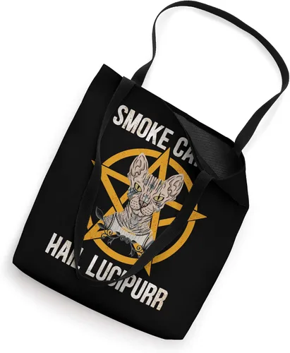 Miniatura 2 de Humo Catnip Hail Lucipurr Esfinge Gato Gótico Gótico Meme Bolsa de mano