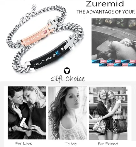 Miniatura 34 de Regalo para enamorado, para él y ella, pulseras grabadas personalizadas para parejas, para mujeres y hombres, juego a juego, regalo de aniversario