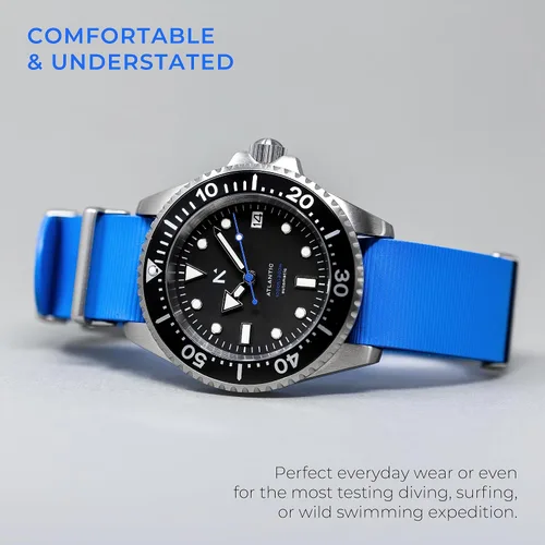 Miniatura 6 de Reloj mecánico de buceo para hombre, acero inoxidable, duradero, versátil e impermeable, protegido por cristal de zafiro, con correa de rendimiento