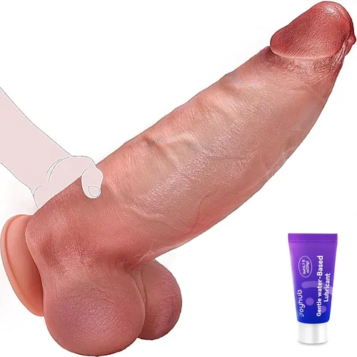 Miniatura 11 de Coocfan Consolador realista de 9 pulgadas, juguetes sexuales insertables de silicona líquida de 7 pulgadas con fuerte ventosa, punto G, clítoris