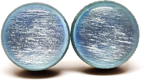 Miniatura 19 de Juego de Aretes de Tuercas, Brillo, 10 mm, Tuercas Redondas para Mujeres, Niñas y Hombres, Hecho a Mano, Postes de Acero Inoxidable para Orejas