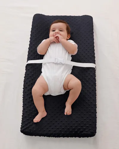Miniatura 7 de Funda para cambiador, sábanas suaves para cambiador para bebé, niño y niña, funda para cambiador de pañales para almohadilla de 32"/34" x 16" (negro)
