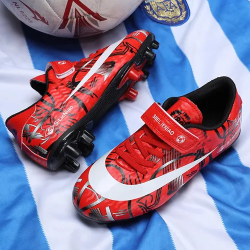 Miniatura 3 de ZVC Tacos de fútbol para niños y niñas, zapatos de fútbol para exteriores con suelo firme para jóvenes (niño pequeñoniño grande)
