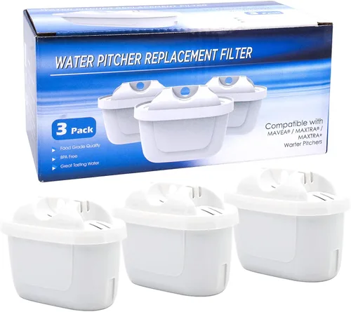 Anmumu 1001122 Filtro de repuesto para cartuchos de filtro de agua Mavea 1001122 Maxtra y Levoit con eliminación de plomo y arsénico (paquete de 3)